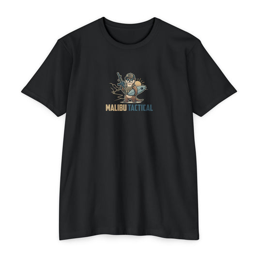 Coastal Operator surfing otter T-shirt in CVC Black — Malibu Tactical