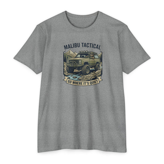 Go Where It's Quiet 4x4 off-road T-shirt in Dark Heather Grey — Malibu Tactical