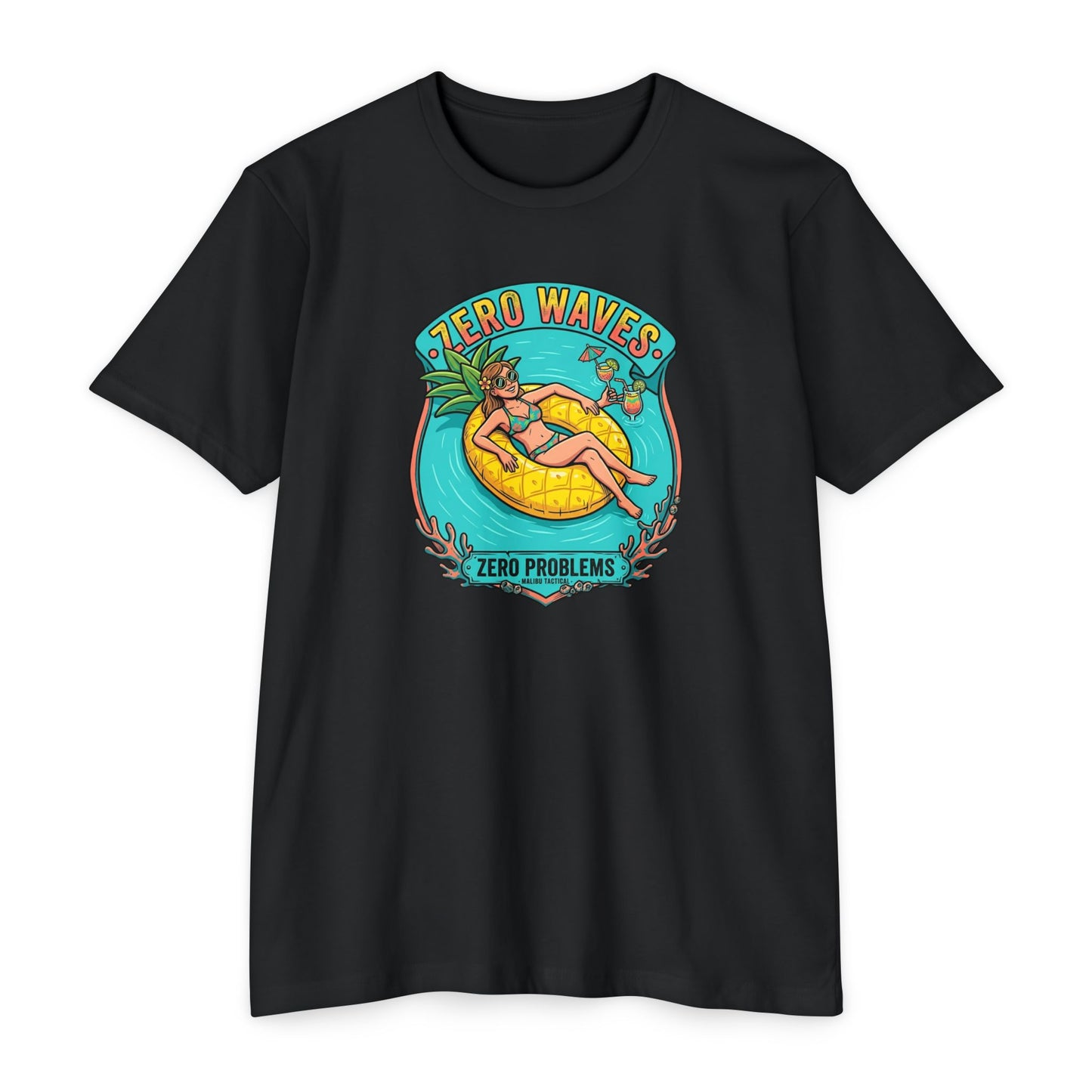 Zero Waves, Zero Problems T-Shirt — Malibu Tactical