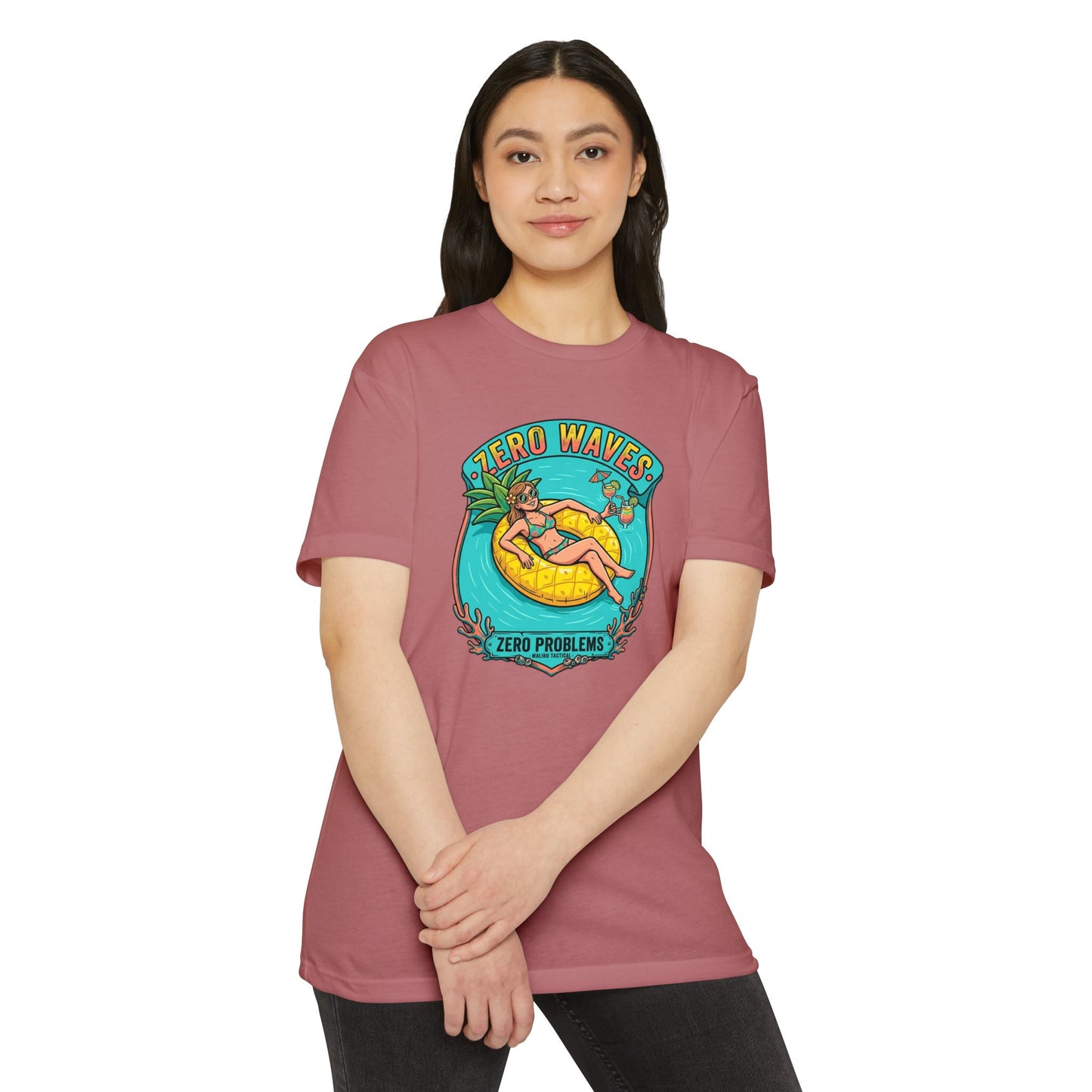 Zero Waves, Zero Problems T-Shirt — Malibu Tactical