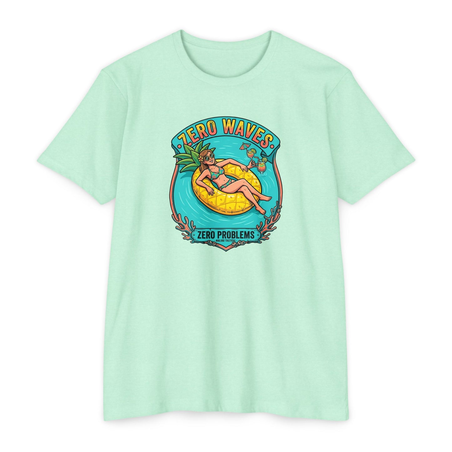 Zero Waves, Zero Problems T-Shirt — Malibu Tactical
