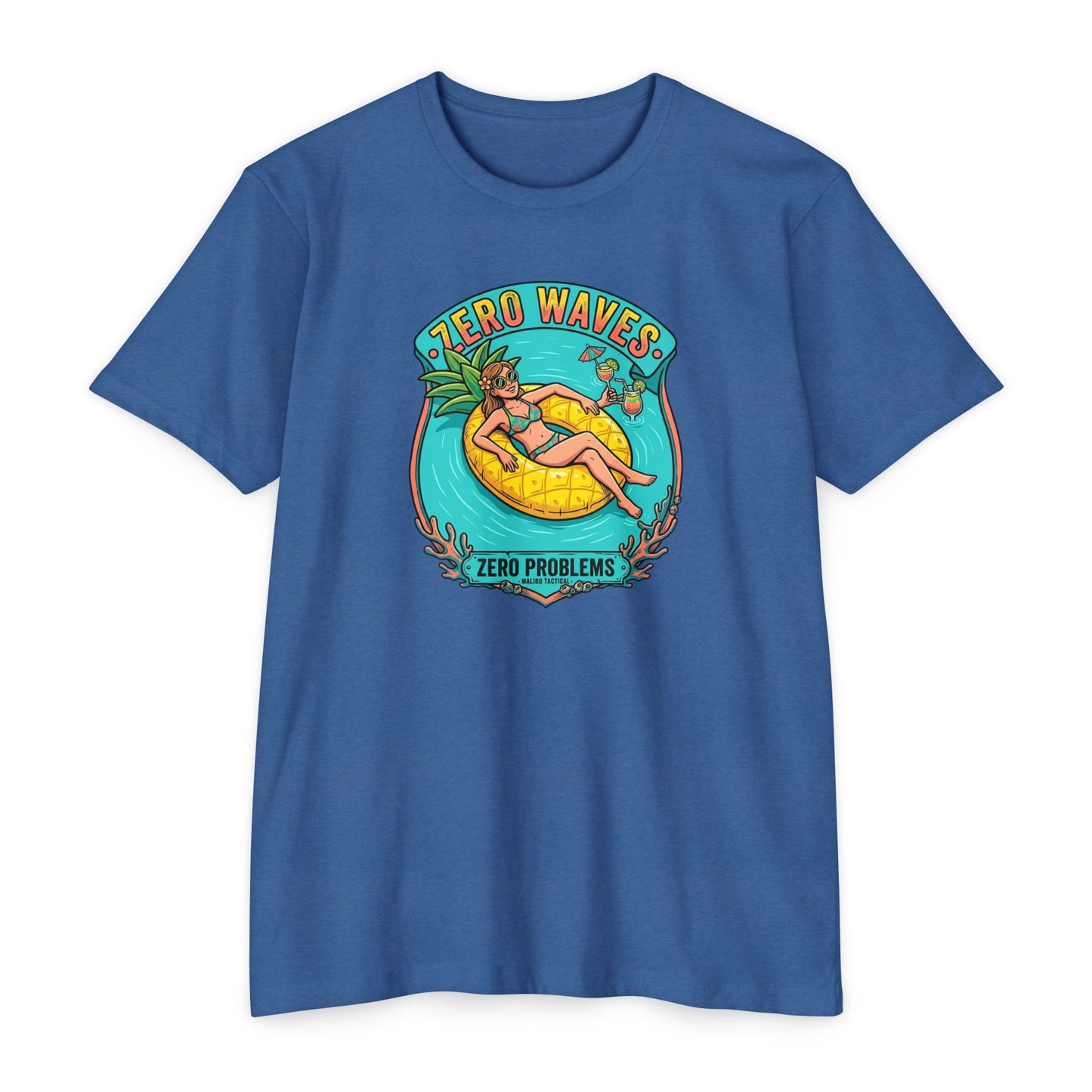 Zero Waves, Zero Problems T-Shirt — Malibu Tactical
