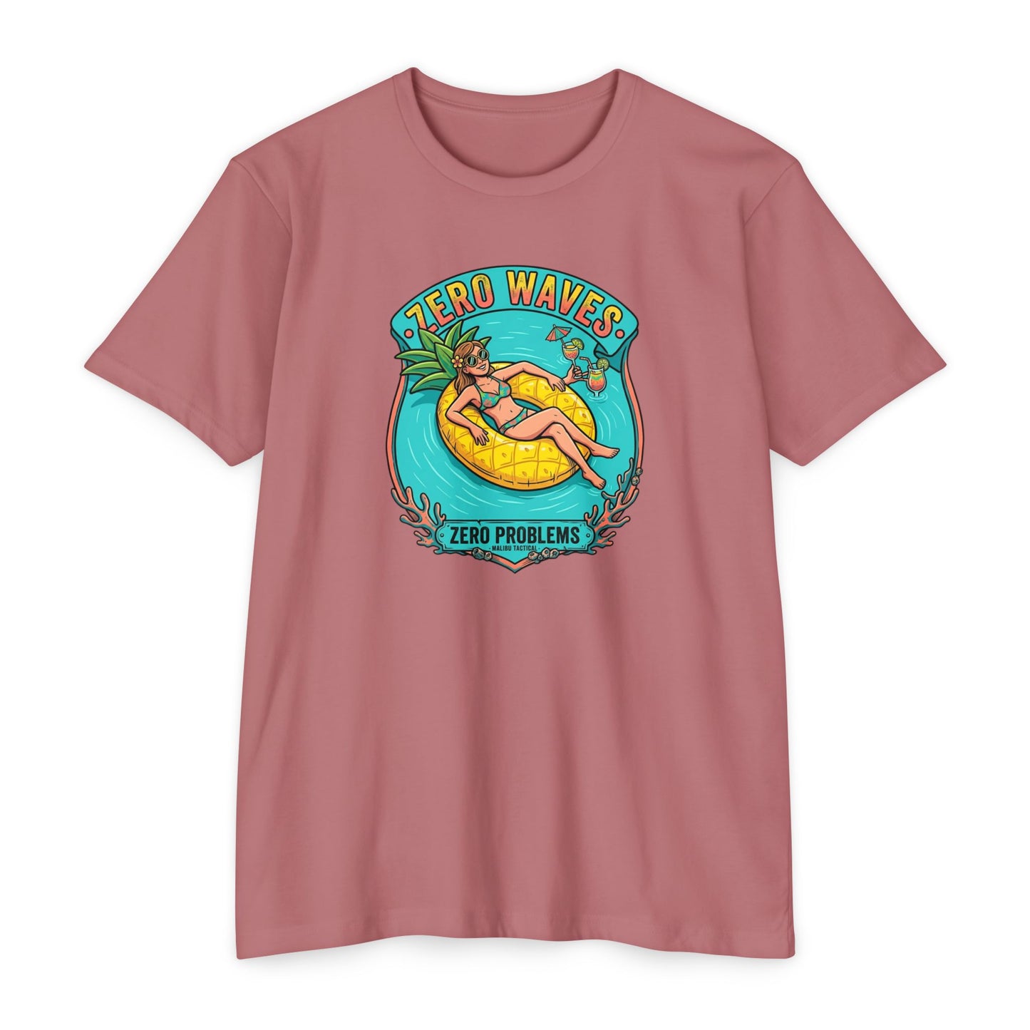 Zero Waves, Zero Problems T-Shirt — Malibu Tactical