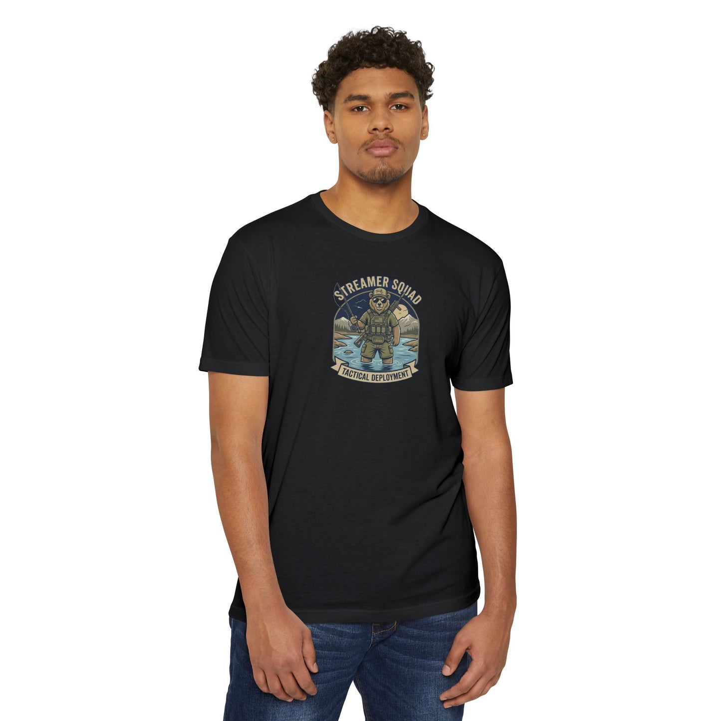 Streamer Squad T-Shirt — Malibu Tactical — Malibu Tactical lifestyle photo