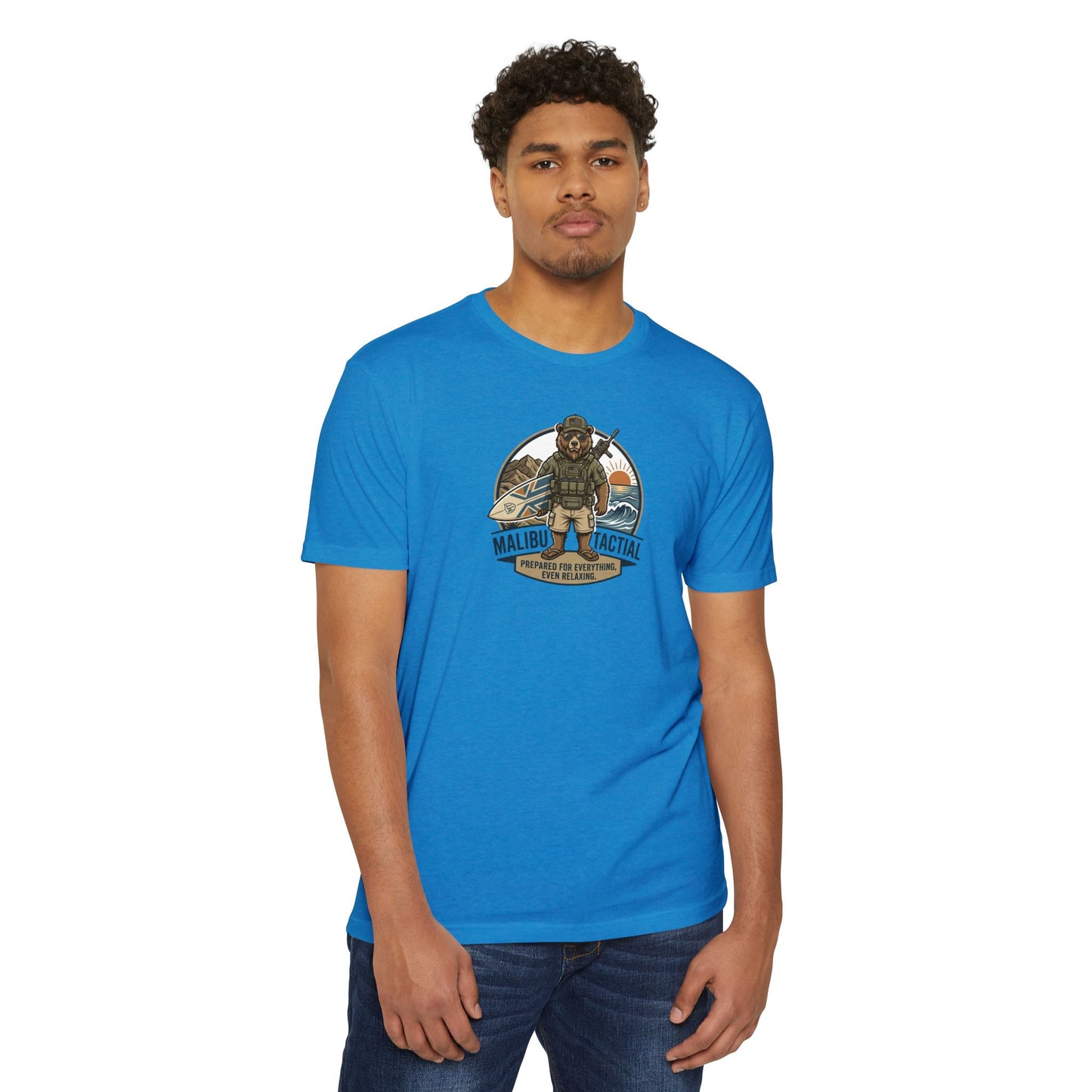 Prepared For Everything (Surf) T-Shirt — Malibu Tactical — Malibu Tactical lifestyle photo