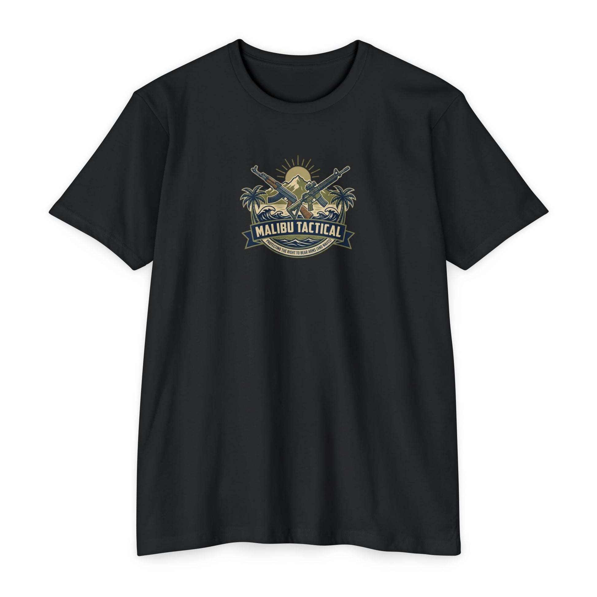 Right To Bear Arms badge T-shirt in CVC Black — Malibu Tactical
