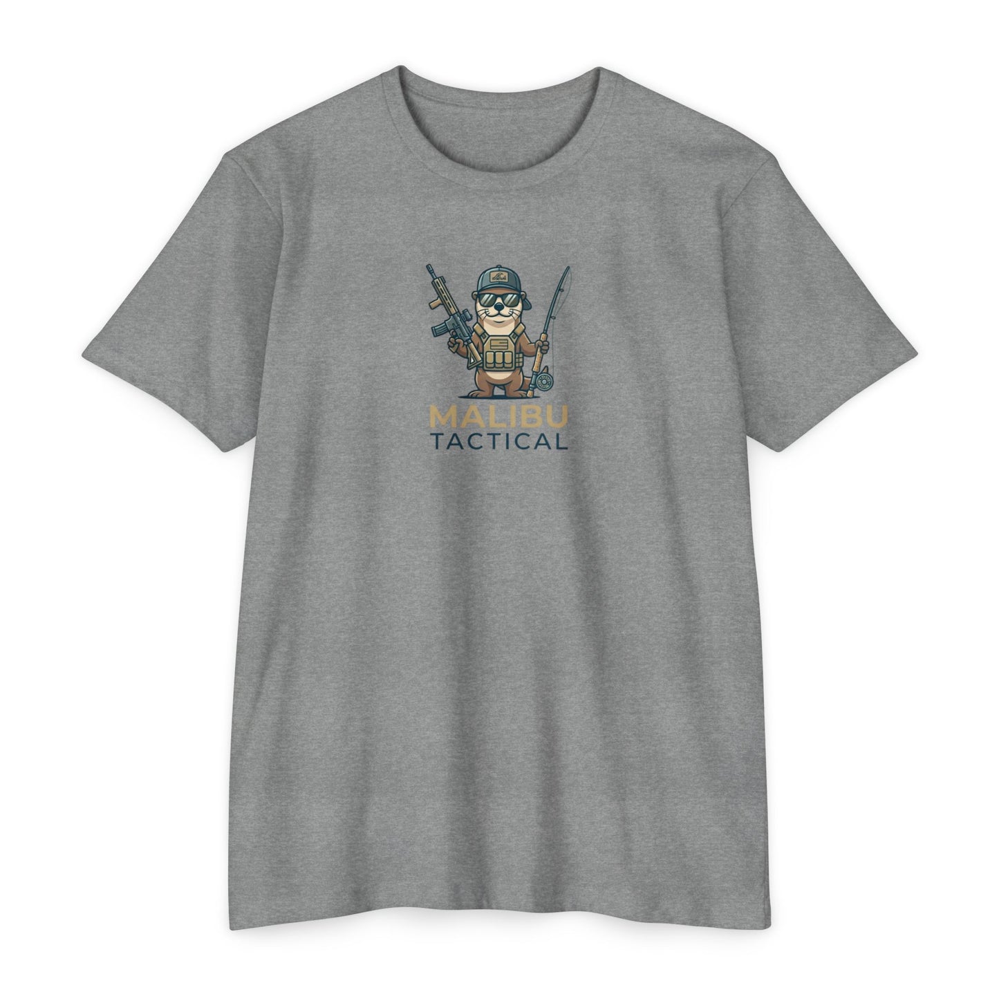 Operator Otter fishing T-shirt in Dark Heather Grey — Malibu Tactical