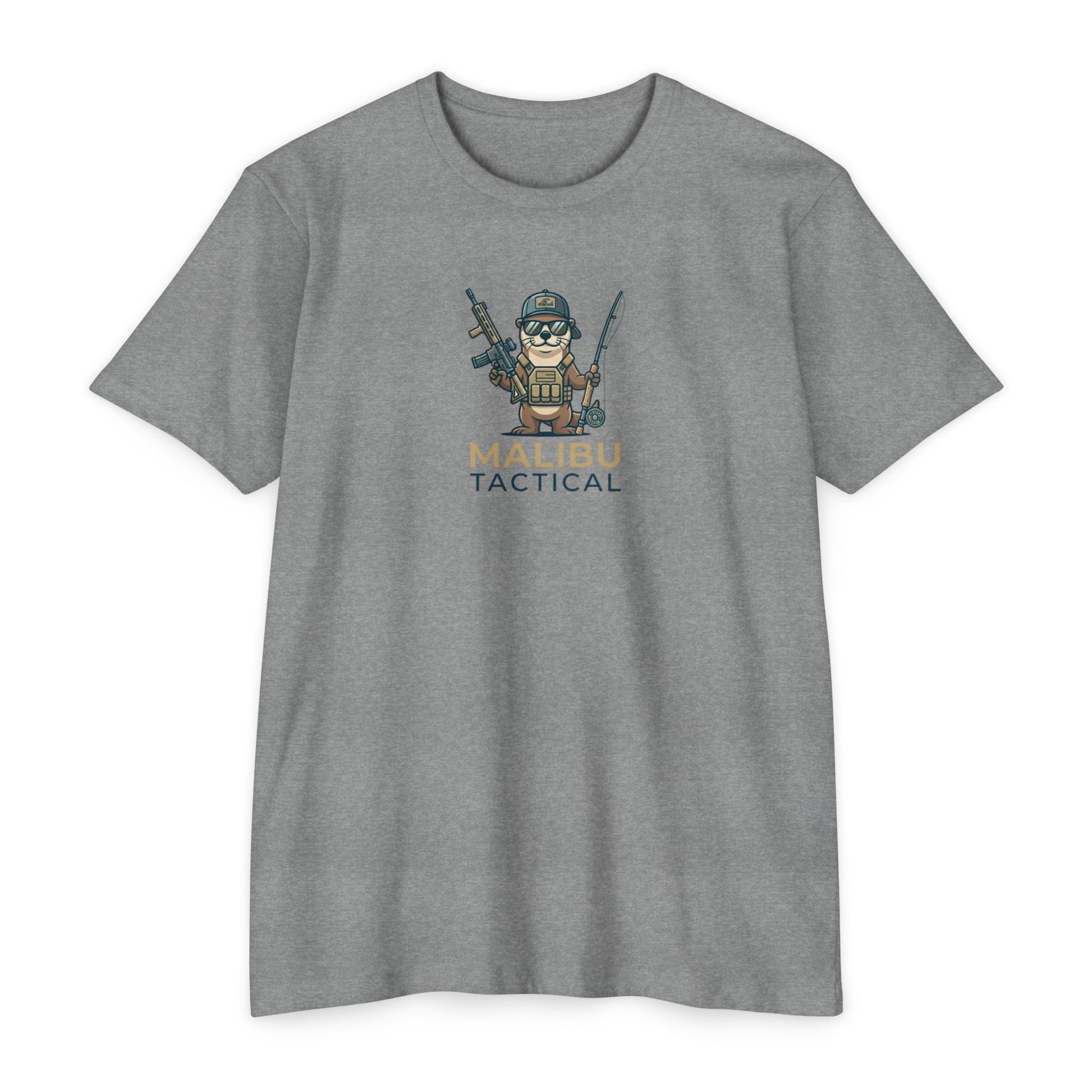 Operator Otter fishing T-shirt in Dark Heather Grey — Malibu Tactical