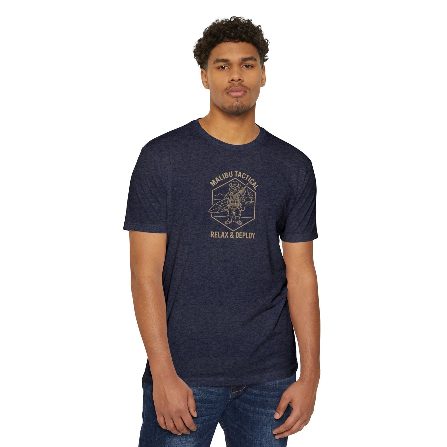 Relax & Deploy T-Shirt — Malibu Tactical — Malibu Tactical lifestyle photo