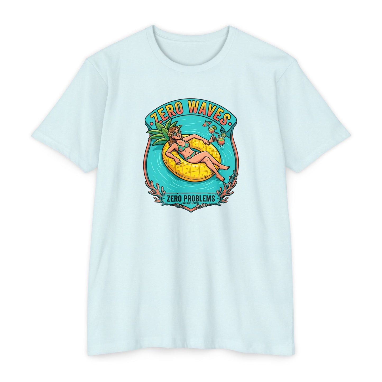 Zero Waves, Zero Problems T-Shirt — Malibu Tactical